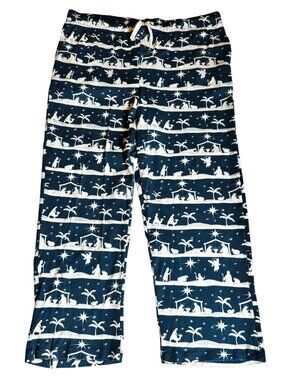 Holy Pals Manger Scene Lounge Sleep Pants Size Large Unisex